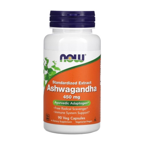 NOW Foods, Ashwagandha, Standardized Extract, 450 mg, 90 kapsül
